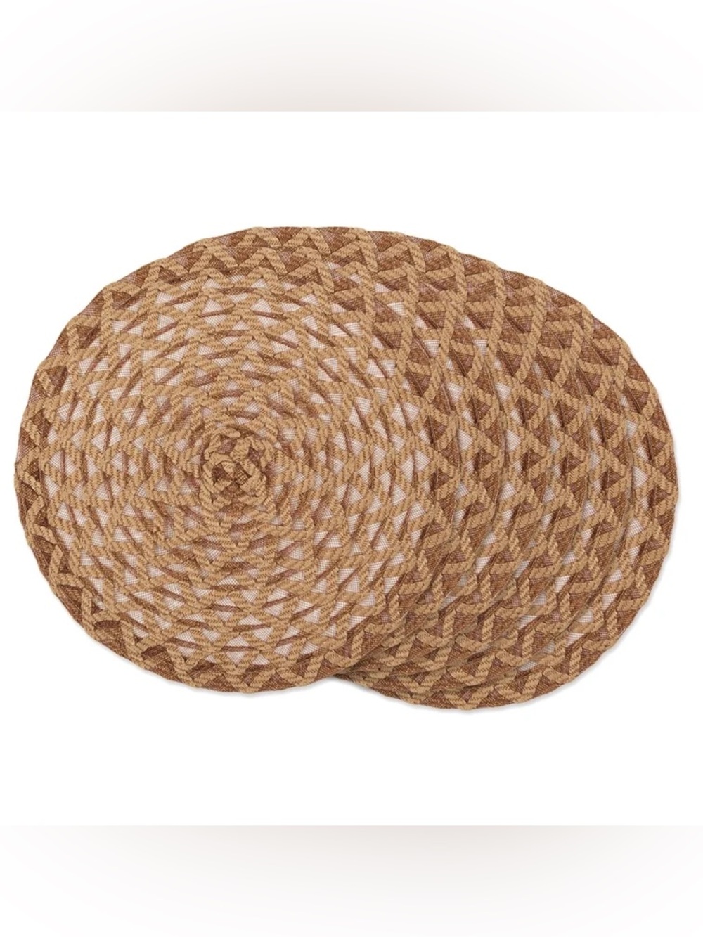 Round Braided Natural Placemats - Set of 2